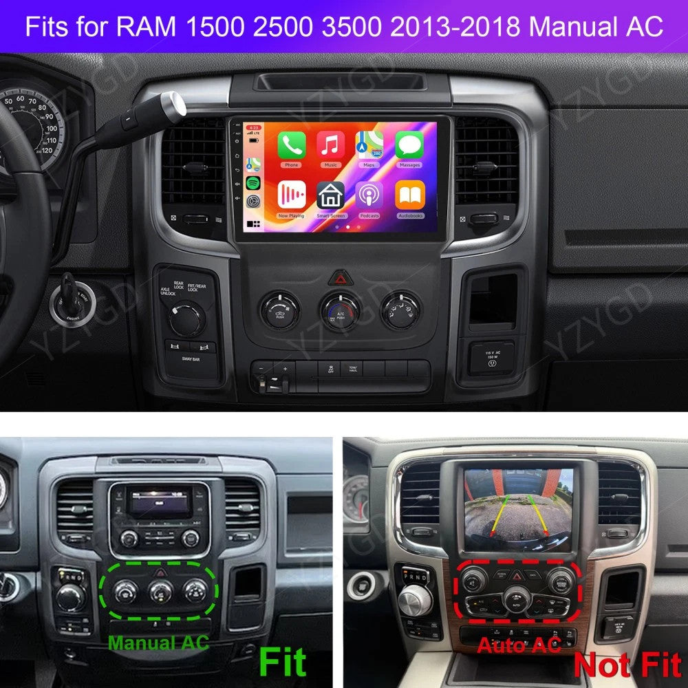 for Dodge for Ram 1500 2500 3500 2014-2018 Stereo Android Auto Carplay Car Radio GPS