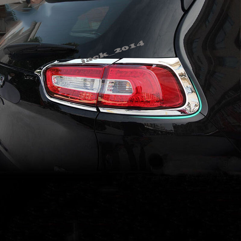 for Jeep Cherokee 2014-2018 Chrome ABS Rear Tail light Lamp Cover Trim Bezel 4X