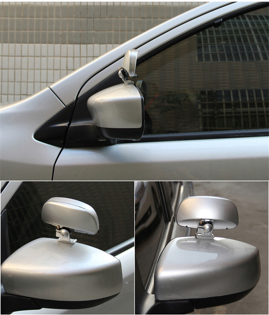 Car Blind Spot Side Rear View Mirrors ABS Clip-on Assis Wide Angle Mirror Silver