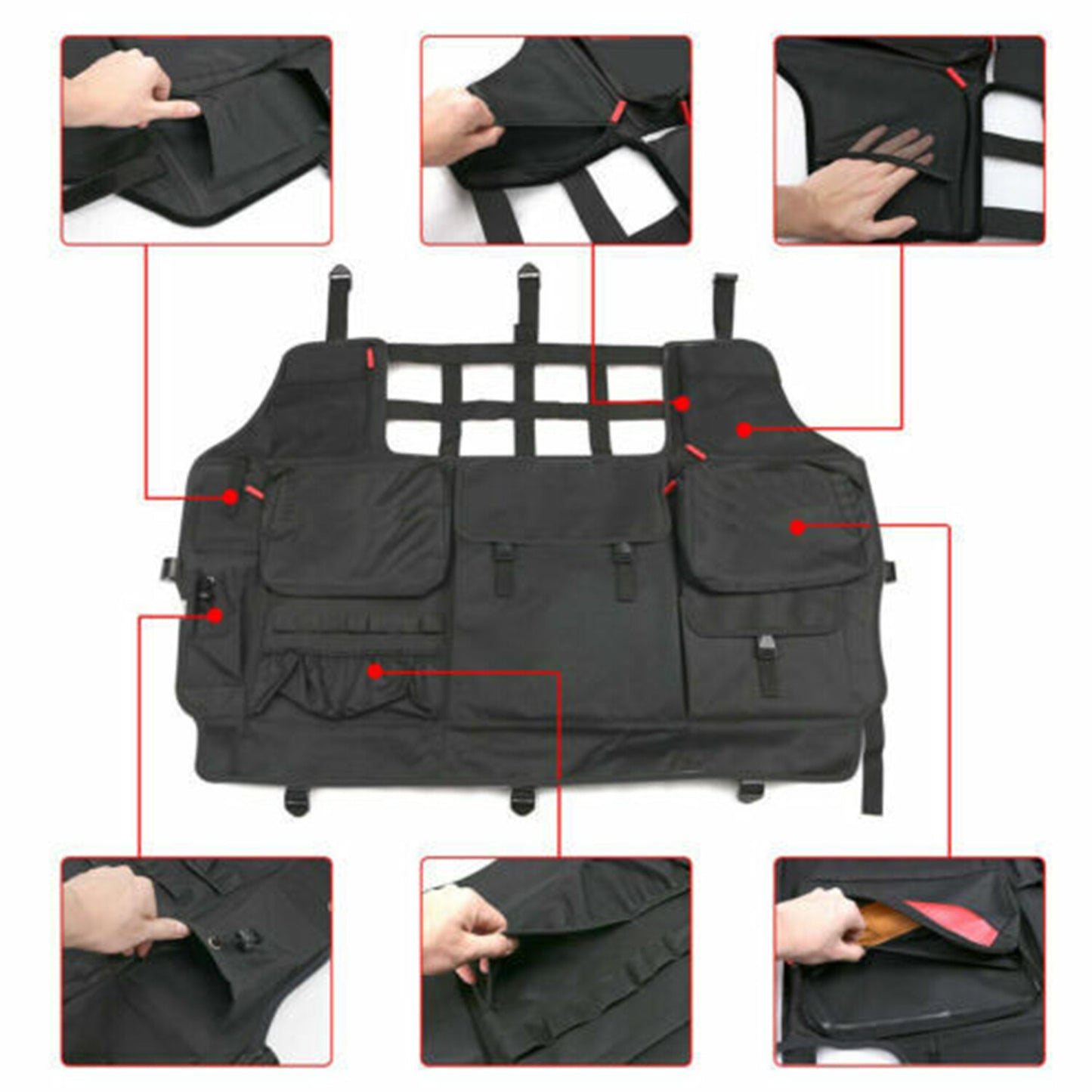 Rear Trunk Storage Bag Organizer Pocket Fit for Jeep for Wrangler JK JL 07¡¤24-4 Door n