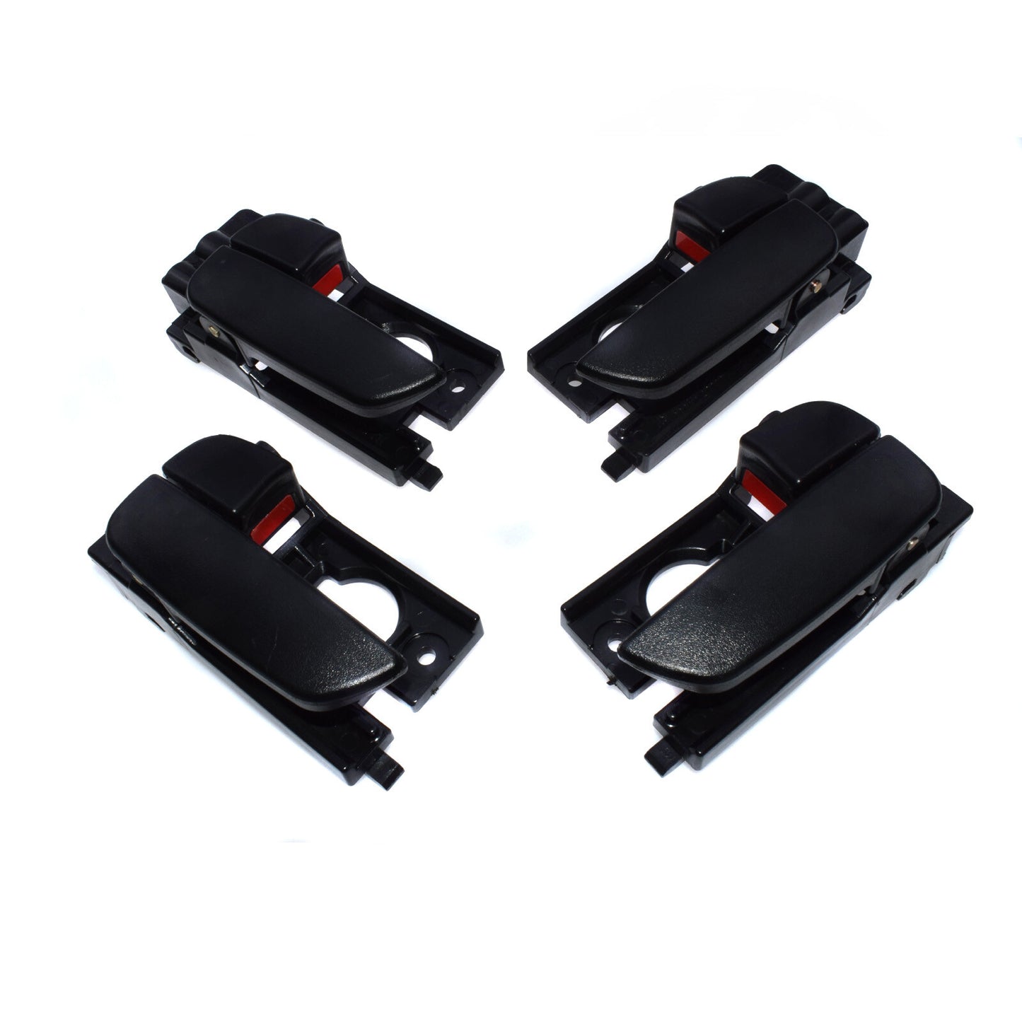 Black set 4pcs front and rear LH RH interior door handles 2007-2011 for Hyundai Accent - v