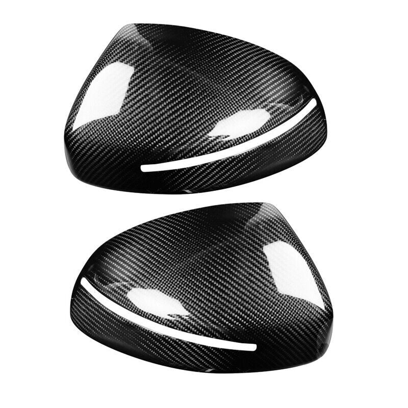 Pair Real Carbon Fiber Car Door Side Mirror Cover Cap for Audi TT TTS R8 2PCS