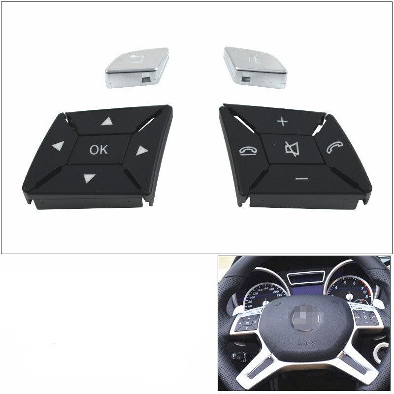 Steering wheel control switch button cover repair kit for 2013-2015 X166 GL- n