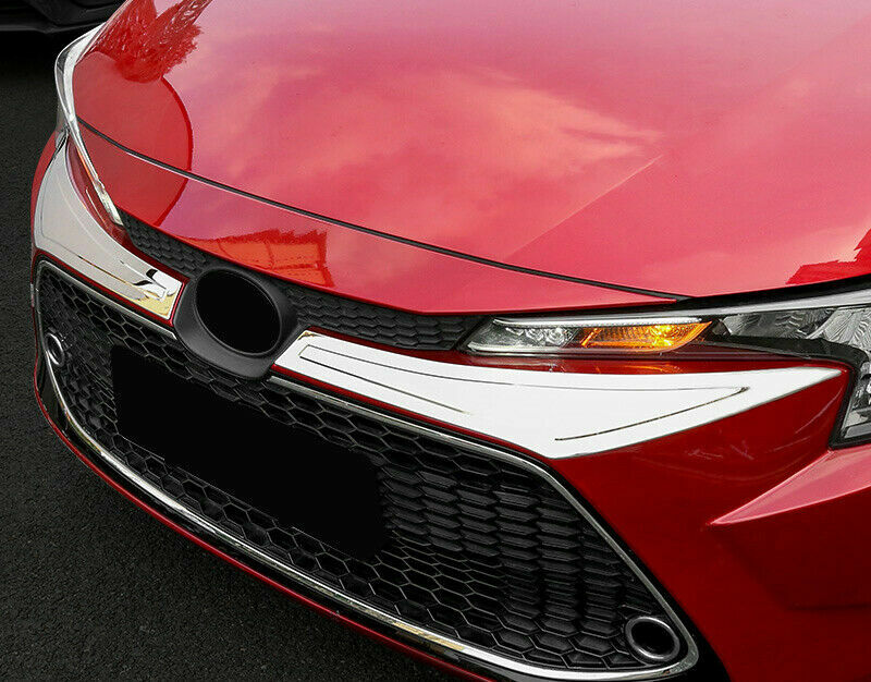 Chrome Front Grille Grill Upper Trim Panel Cover for Toyota for Corolla US 2019-2023