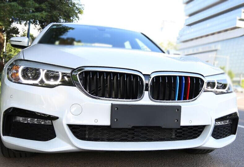 Fit for BMW 5 Series 2018-23 ABS 3-Colors Front Bumper Mesh Grill Grille Strips