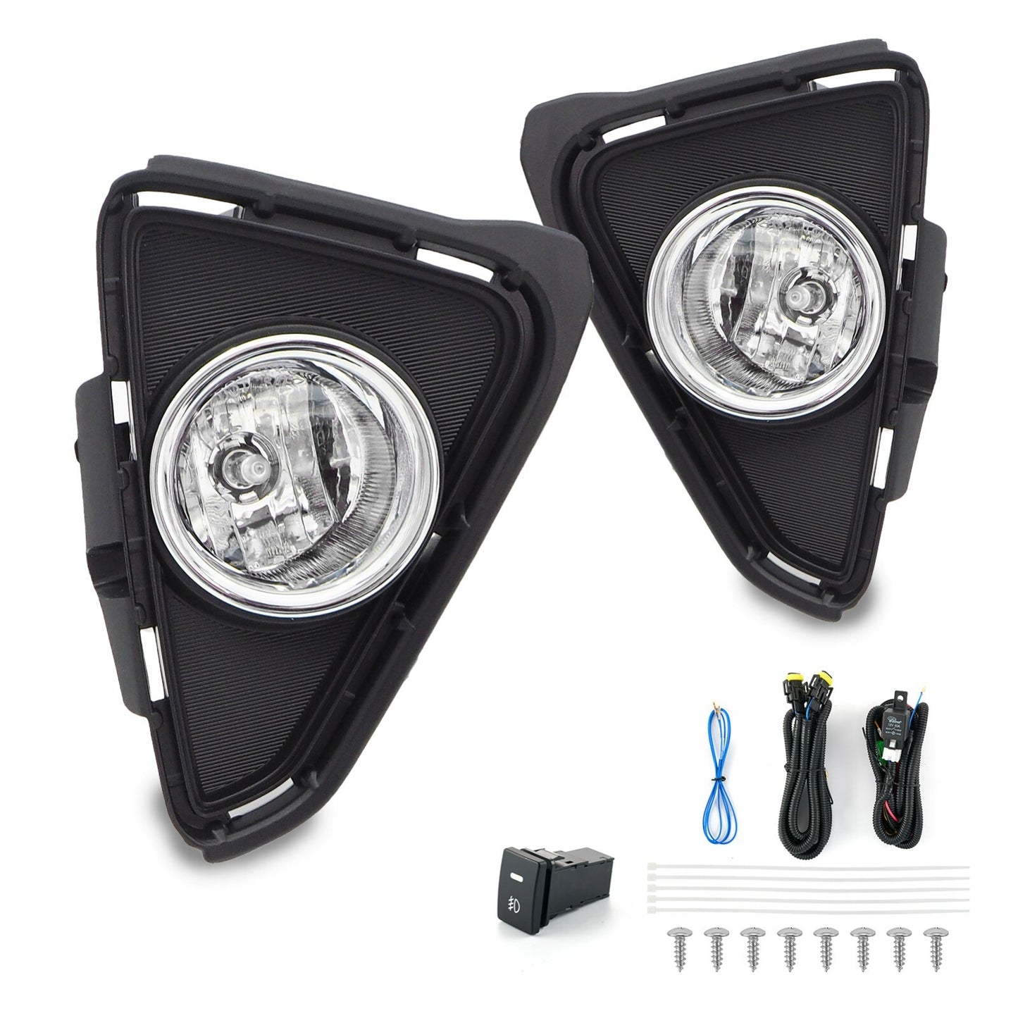 For 2016 - 2018 for RAV4 Driving Fog Light Anti-Collision Light + Switch + Wiring Kit - v