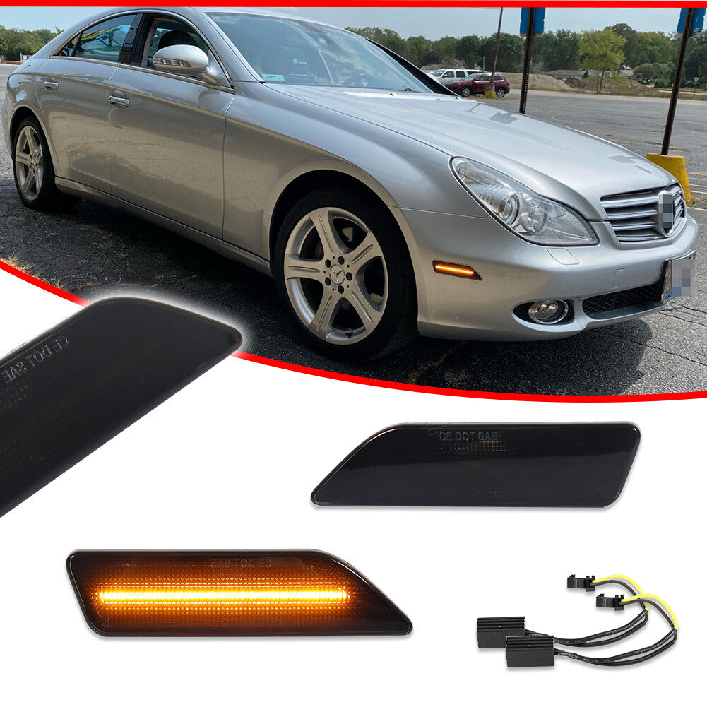 Suitable for 2006-2011 for Benz W219 CLS grade smoked amber LED front corner side marker light- v