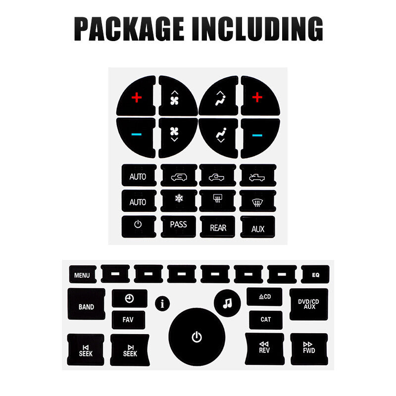 A/C Climate Control Radio Button Repair Decal Sticker fit for GMC for Chevrolet for Buick