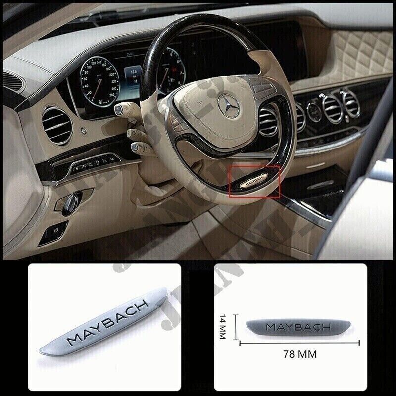 for Maybach Silver style steering wheel emblem Badge for Maybach 14-17 S-Class