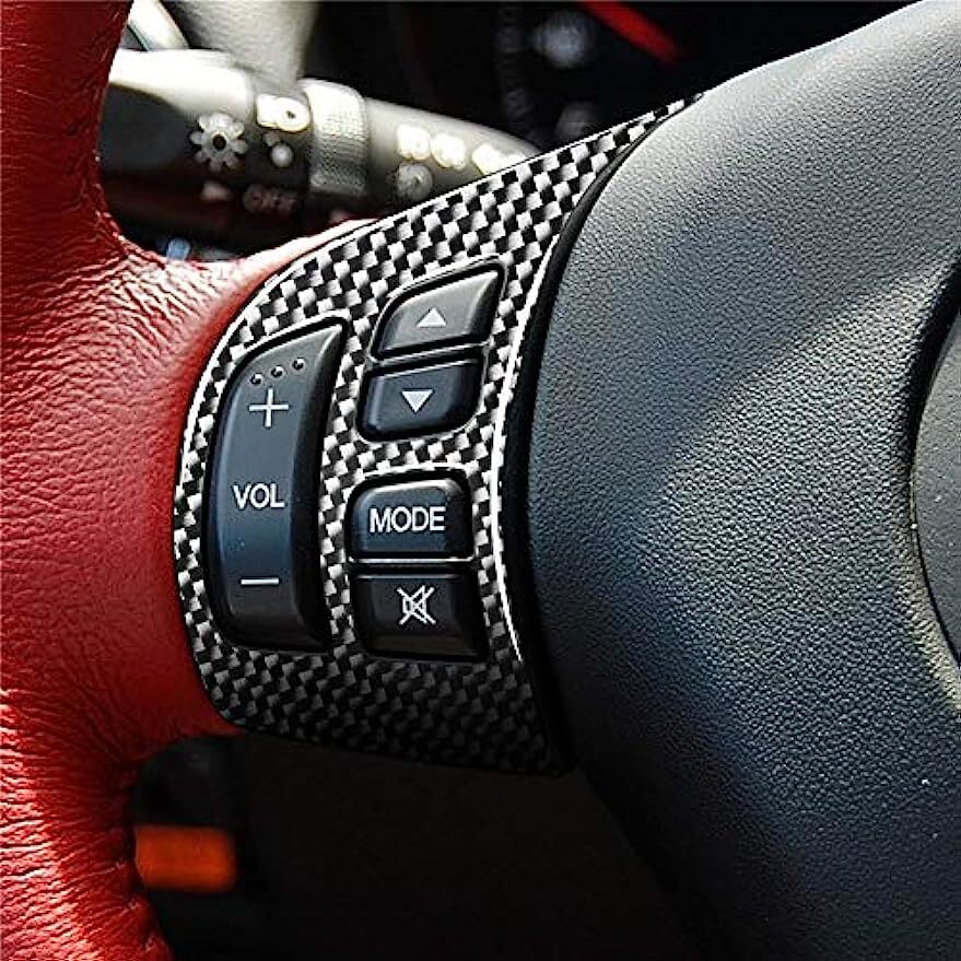 Carbon fiber steering wheel trim sticker for Mazda RX8 2004-2008
