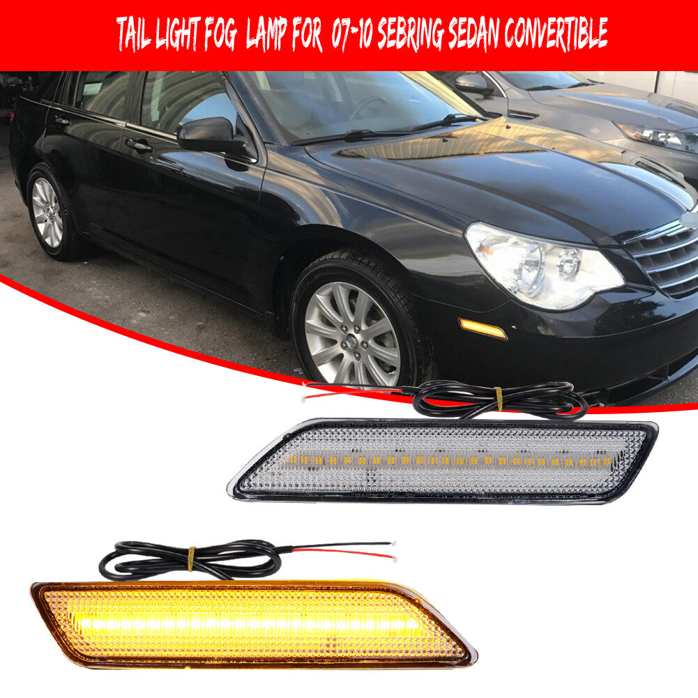 Suitable for Chrysler Sebring 2007-2010 transparent lens amber LED front marker light kit- v