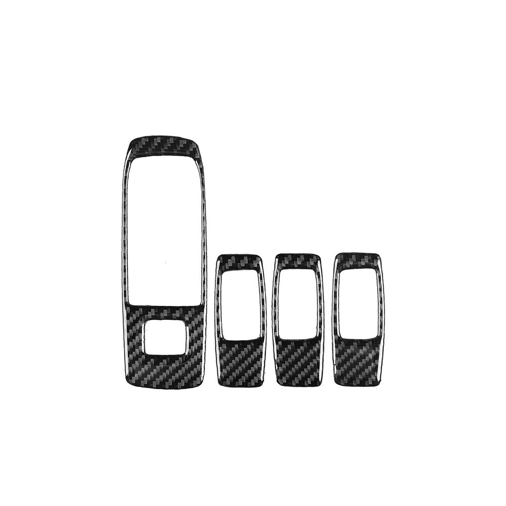 Carbon Fiber Window Lift Switch Panel Cover Trim for Ford Ranger Sport 15-2022