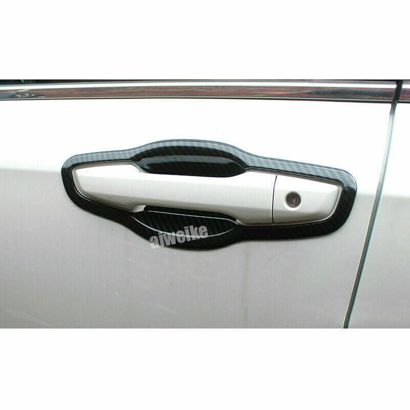 8Pcs Carbon Fiber Outer Door Handle Bowl Cover Trim for Honda CR-V CRV 2017-2022