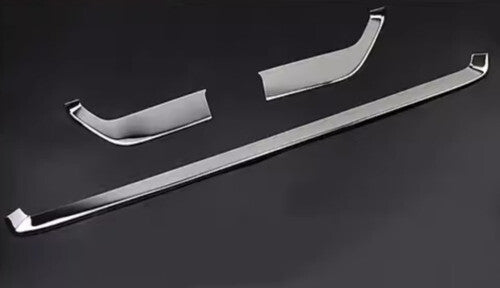 for Toyota RAV4 2019-23 Chrome Steel Front Lower Grill Mesh Strip Cover Trim 3x