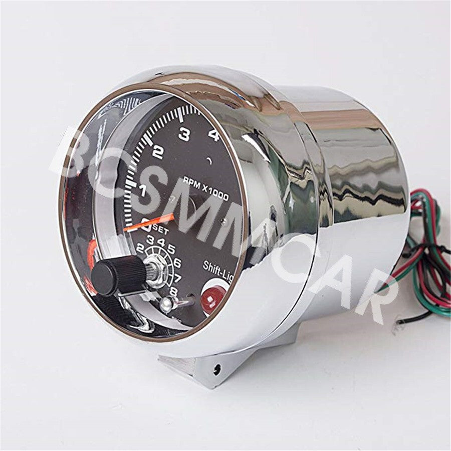 Car Tachometer Gauge Meter 0~8000RPM W/Shift Light 7 LED Colors Accessories Q
