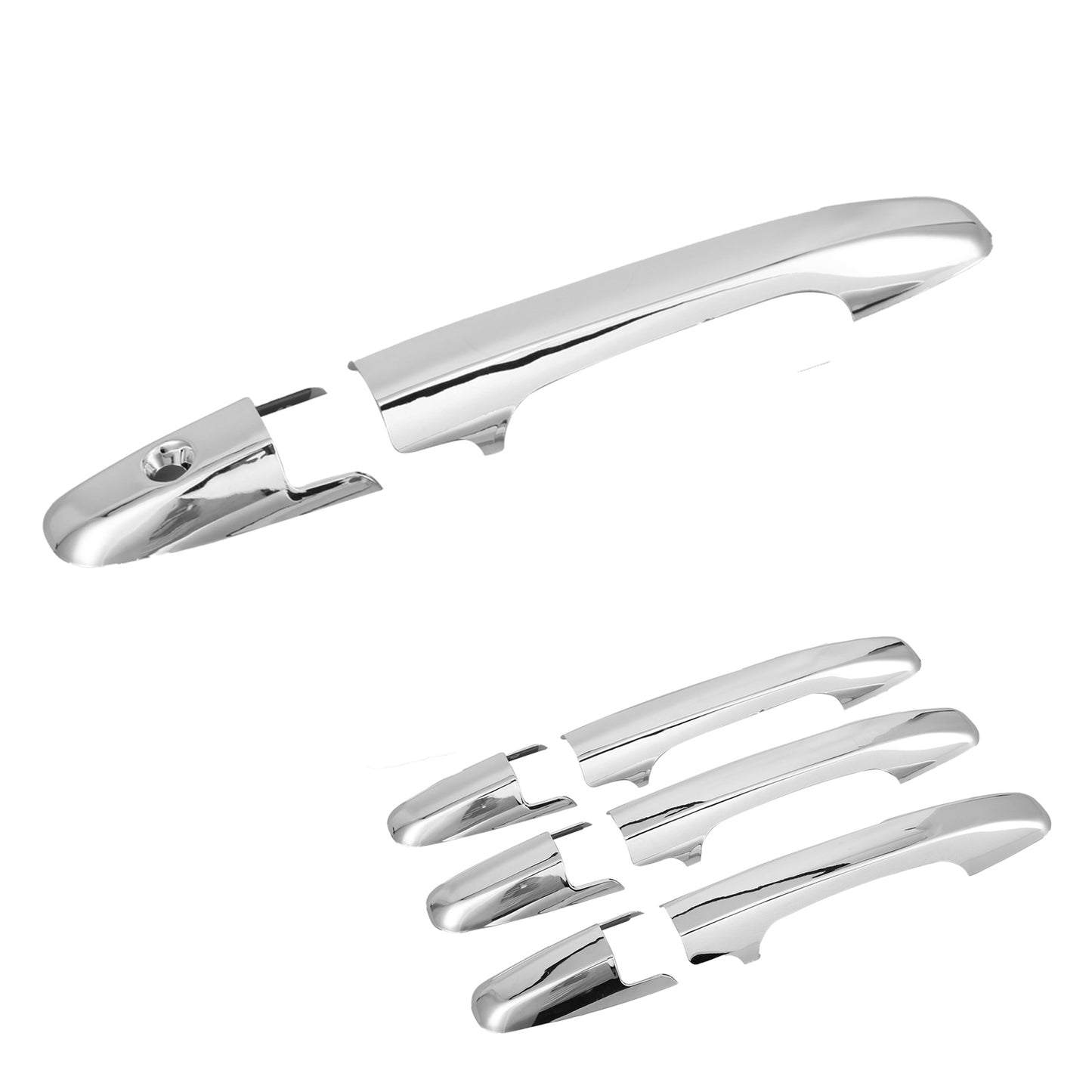 Hot Chrome Exterior Door Handle Trim Cover Decoration Parts For 8 2006-2011