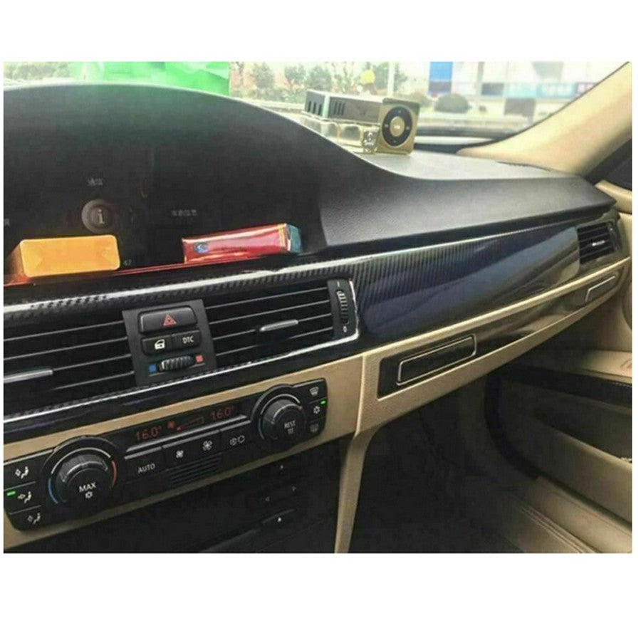 5D Car Interior Carbon Fiber Look Wrap Trim for BMW E90 E92 E93 2005-2012 LHD US Q