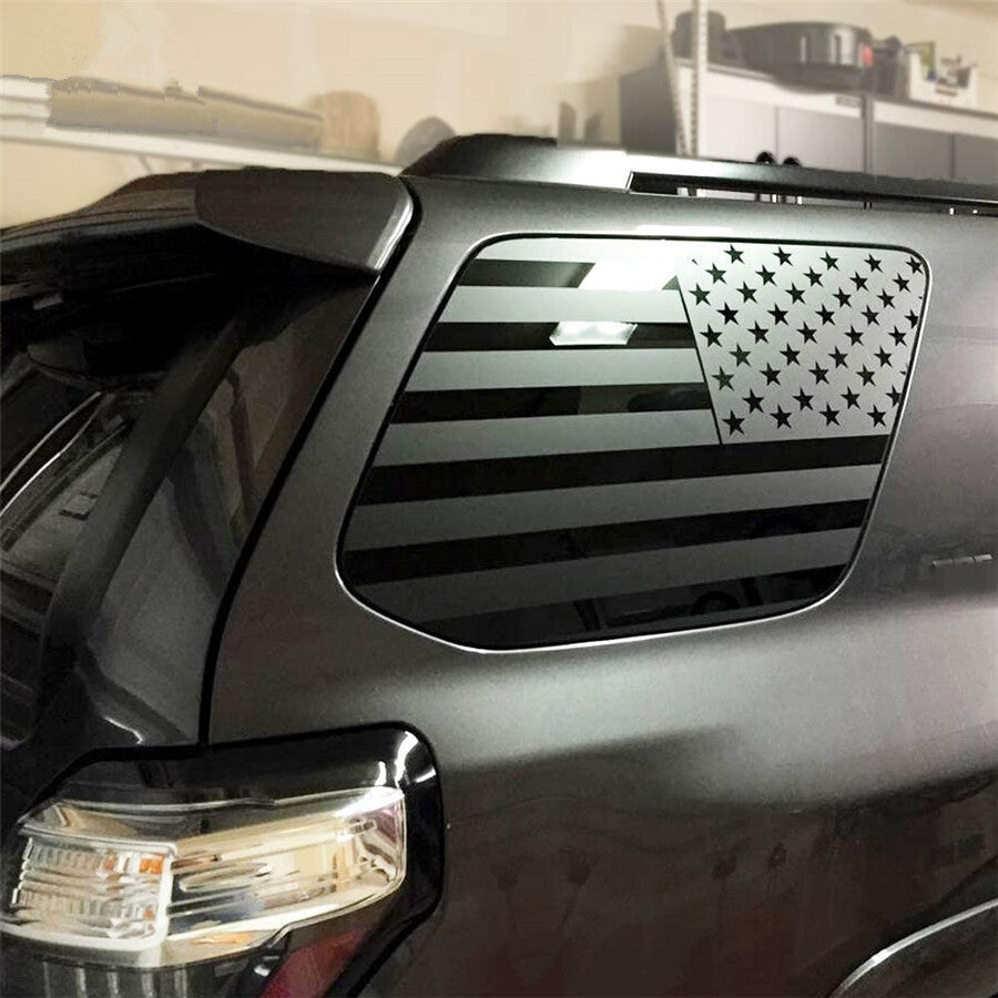For 2010-22 for Toyota for 4Runner Window Decal Stickers American Flag Style Matte Black