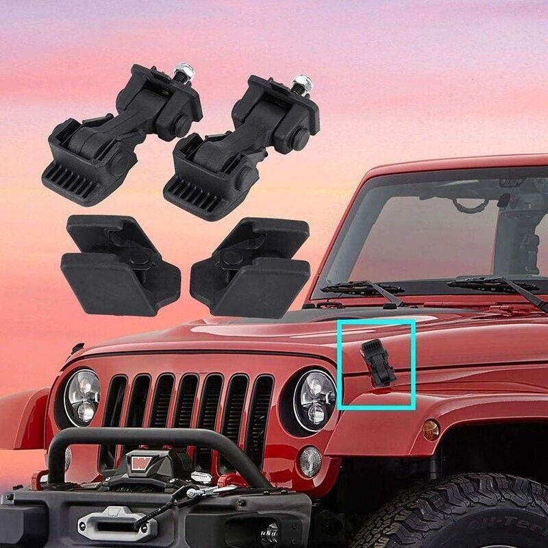 2-Piece Front Hood Latch and Bracket for Jeep for Wrangler 55395652AC 55395653AC