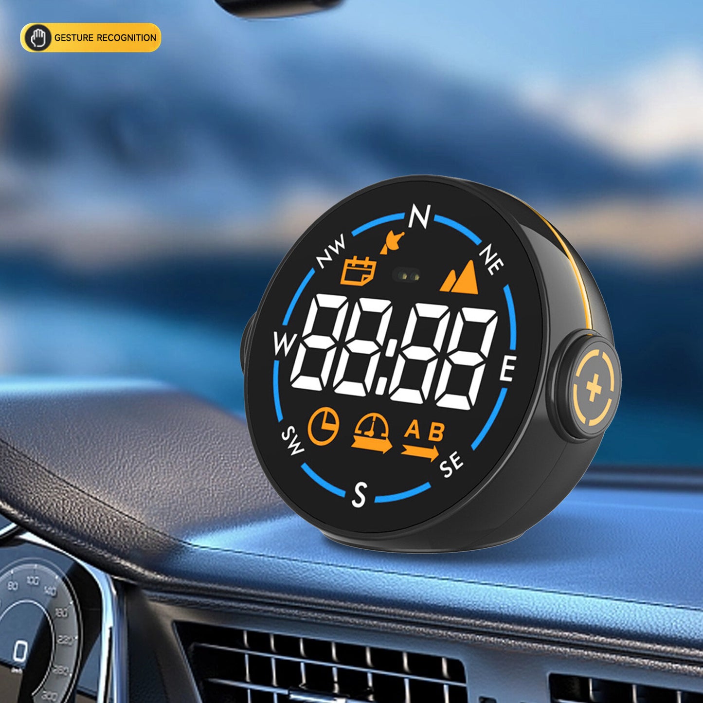 Digital car HUD GPS indicator speedometer automatic head-up display MPH KMH overspeed Q