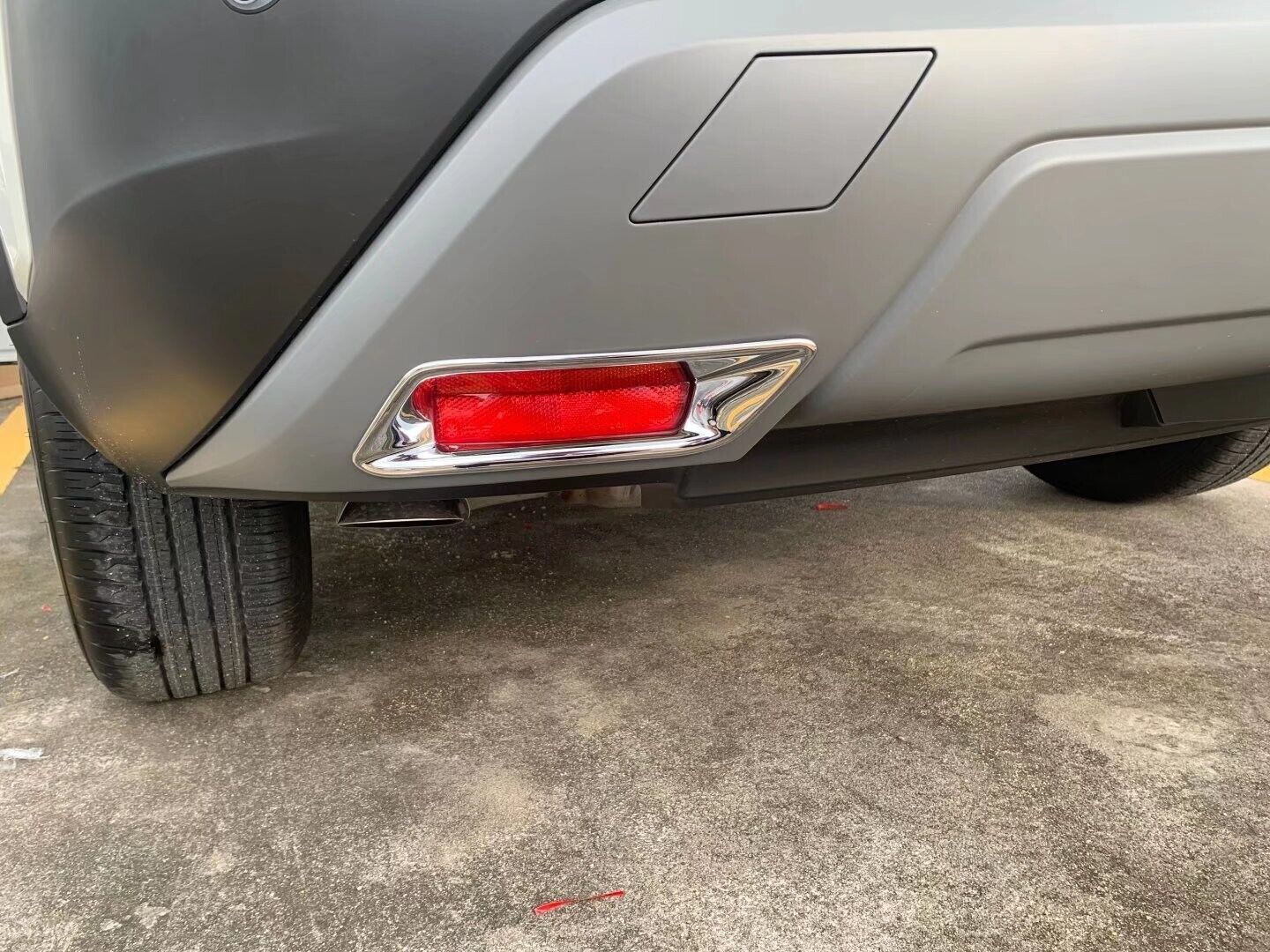 Silver Viny rear fog light cover trim for Nissan Rogue 22 car accessories