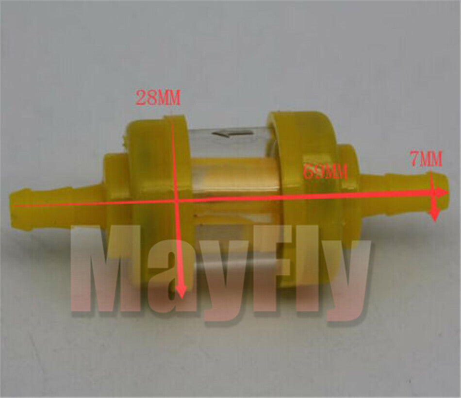 3pcs 1/4 6MM-7MM Universal Inline Gas/Fuel Filter Lawn Mower Small Engine