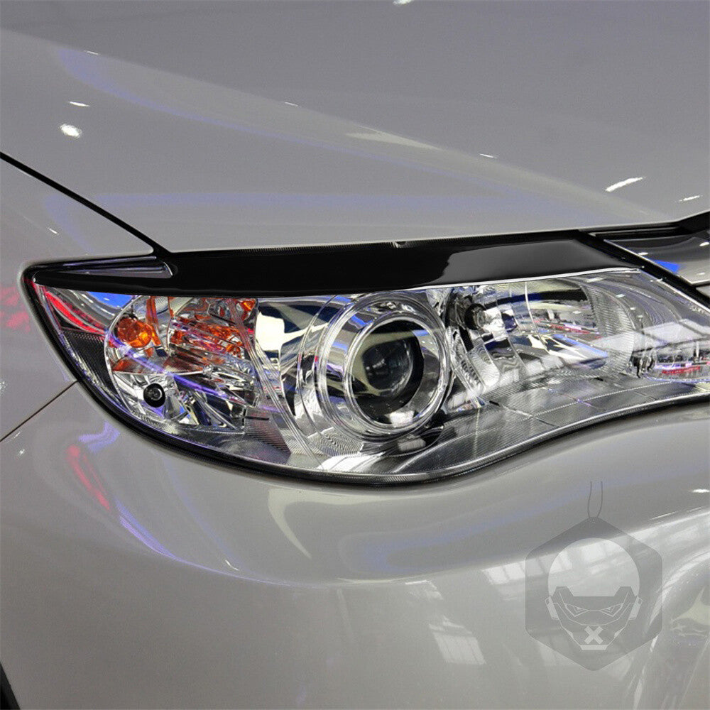 Piano Black Headlight Eyebrow Trim for Subaru Impreza WRX STi X 10th GRB 2008-11