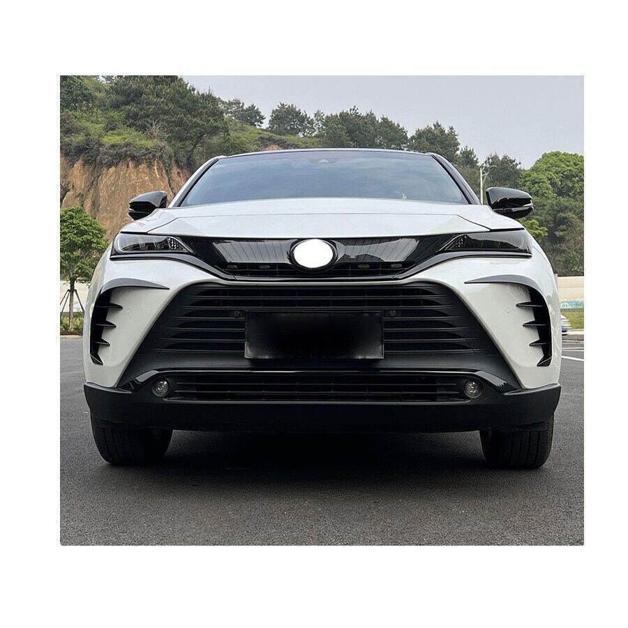 for Toyota Venza 21-23 Carbon Fiber Front Fog Light Eyebrow Frame Cover Trims 2P