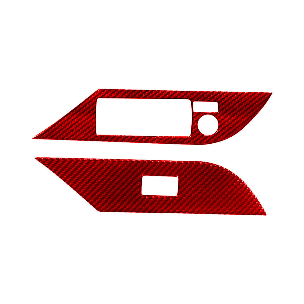 3X Red Carbon Fiber Interior Steering Wheel Cover Trim For 718 2016-2022 v