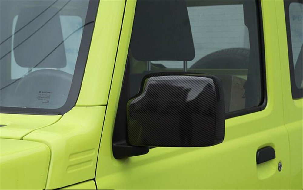 Carbon Fiber ABS Exterior Side Rearview Mirror Caps Cover for Suzuki for Jimny 2019+