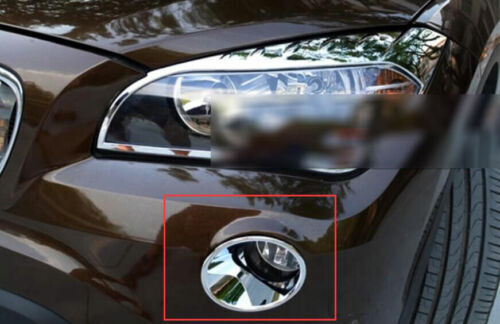 2PCS for BMW X1 E84 2010-2011 2012 Front Fog Light Lamp Cover Trim ABS Chrome
