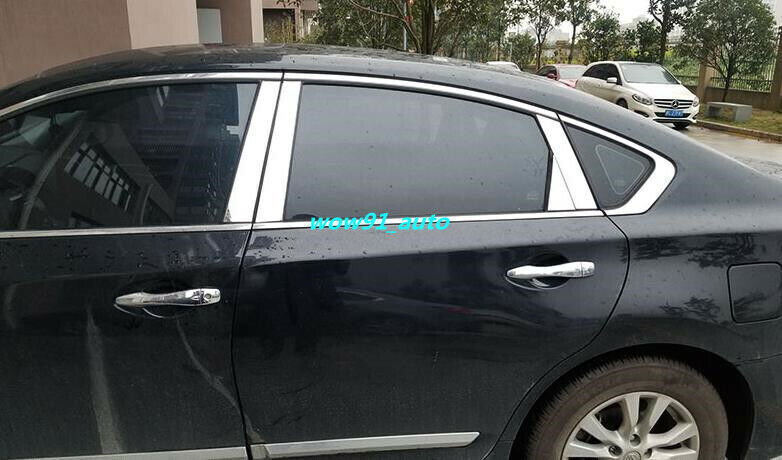 for Nissan Teana Altima 2013-2018 Chrome Pillar Posts Window Door trim Cover
