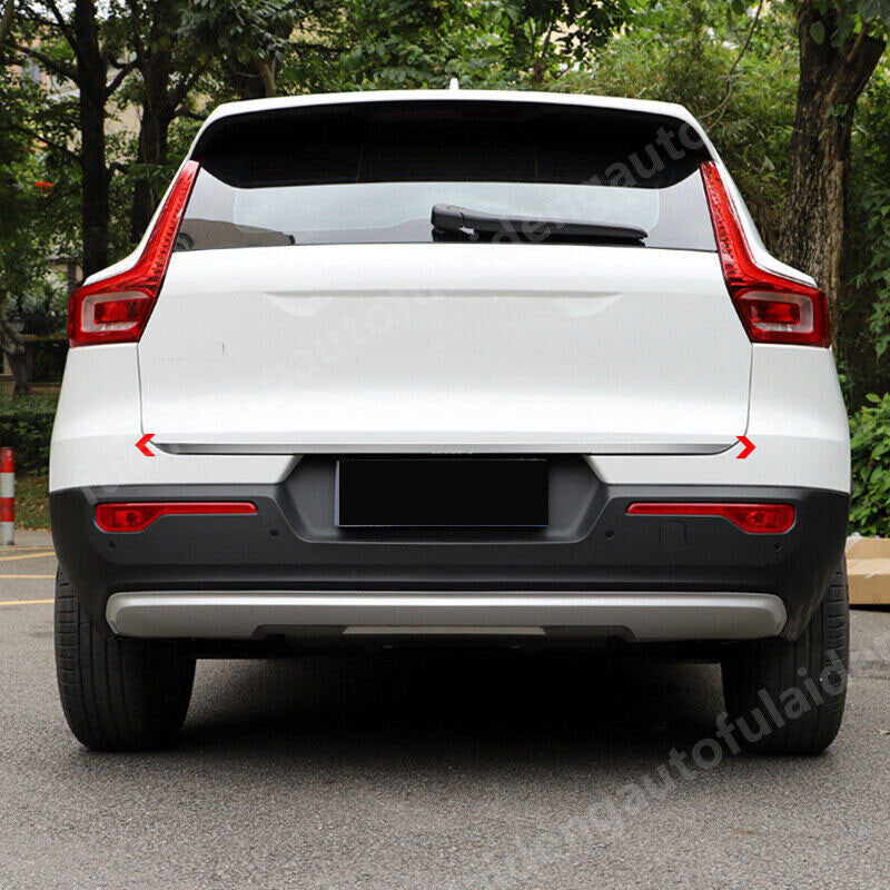 for Volvo Xc40 2019-2022 Chrome Steel Rear Trunk Tail Gate Door Lid Cover Trim
