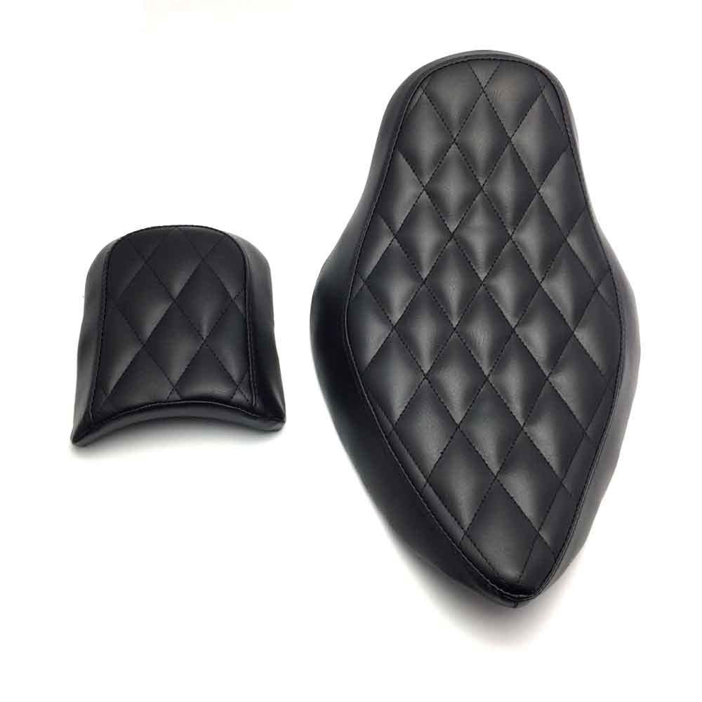 Diamond Stitched Driver Passenger Seats for Harley Sportster 883 1200 2004-2015 Q