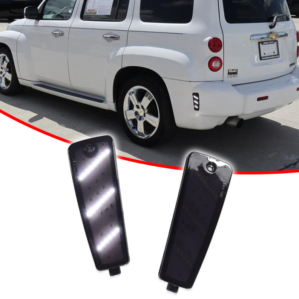 Smoked Lens White LED Rear Side Marker Indicator Lights for 2006 - 2011 for HHR - v