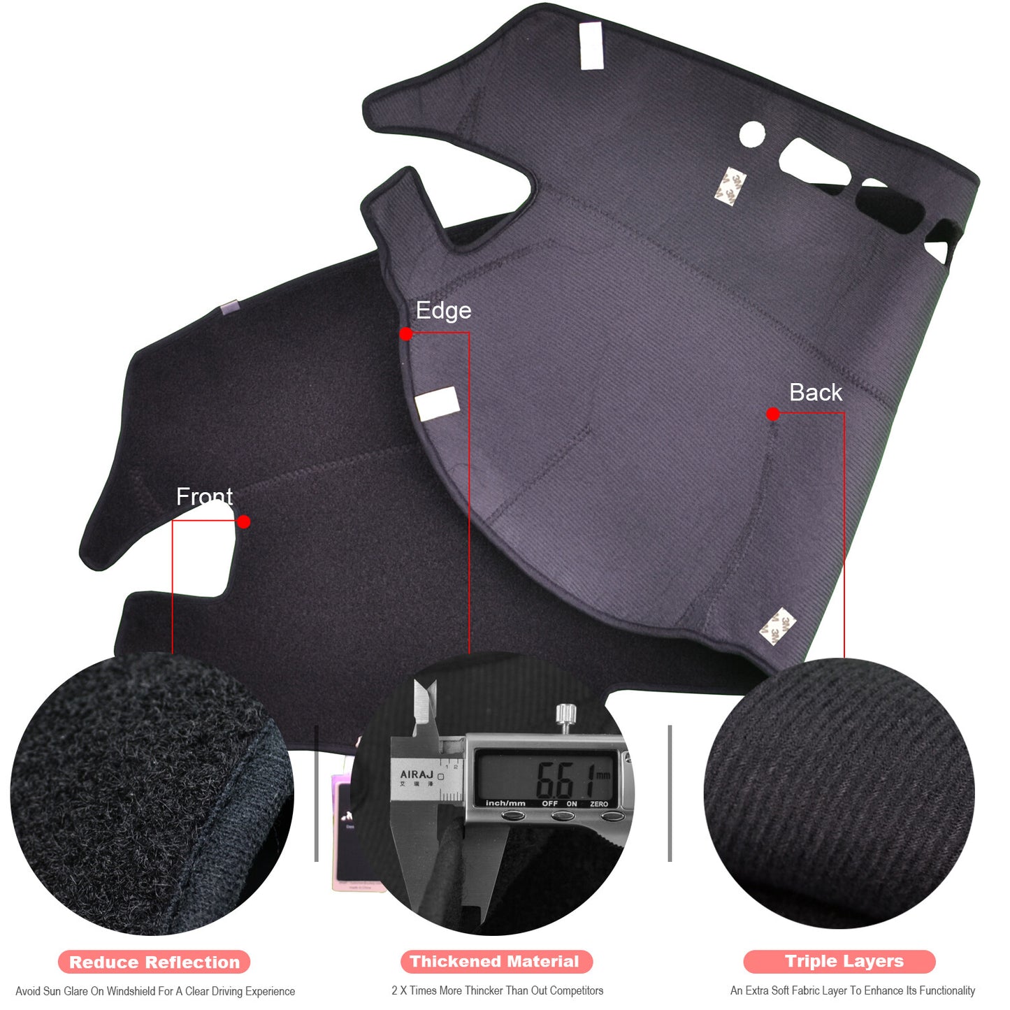 XUKEY for Suzuki for Swift 2005 - 2010 Dashmat Dash Mat Dashboard Cover Pad Carpet Q