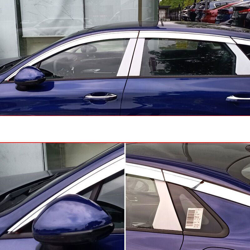 for Kia K5 2021-2024 Chrome Side Window Vent Visor Sun Rain Deflector Guard trim