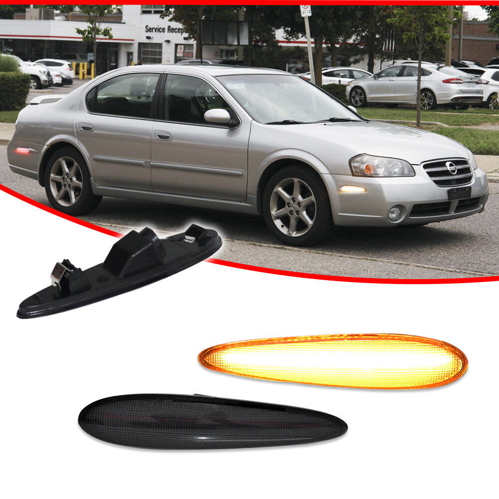 Smoked lens amber LED front marker light suitable for 2000-2003 MXIMA- v