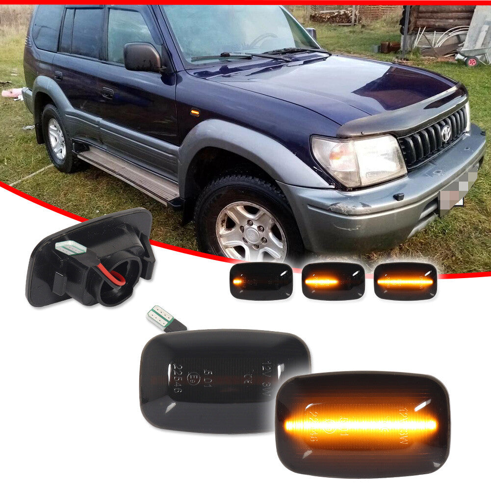 Dynamic Smoke LED Side Marker Turn Signal Light for Land FJ Cruiser Prado - v