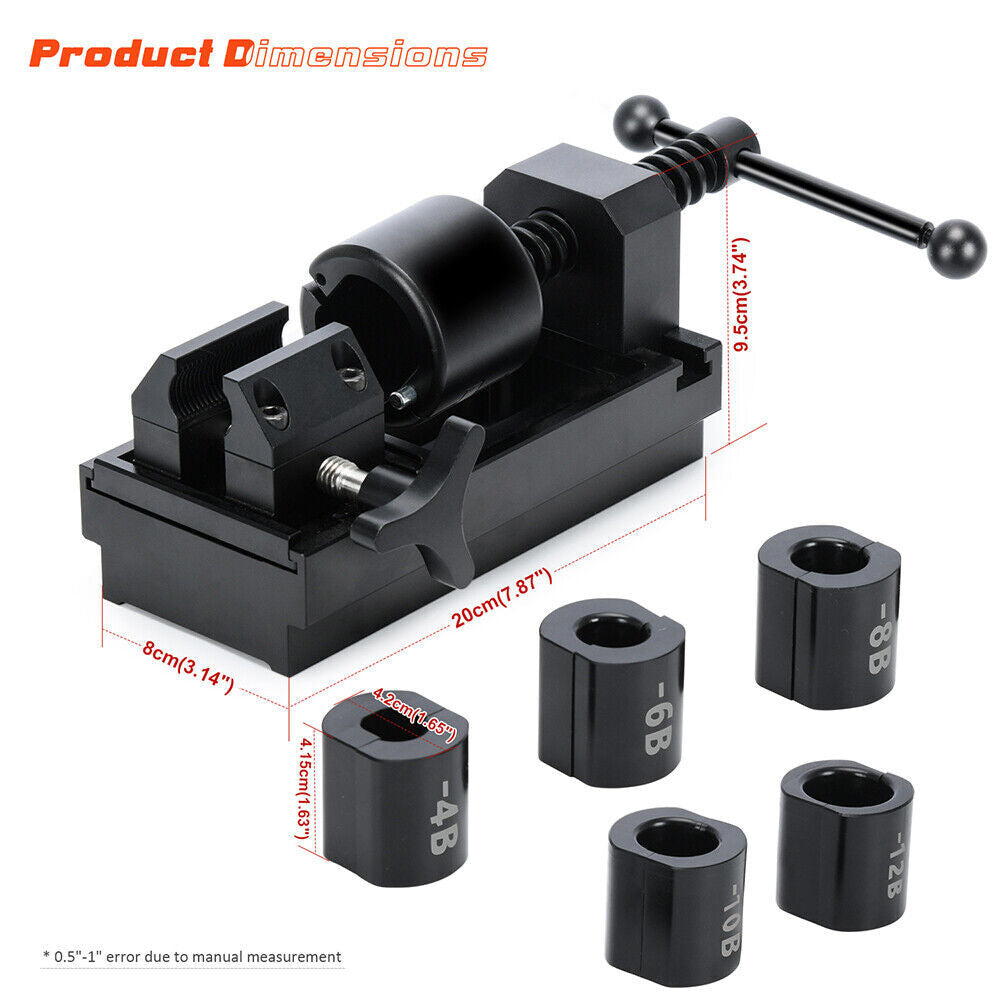 Aluminum Fuel Line Fittings Installation Tool -4 to -12 AN Fuel Hose Repair Kit