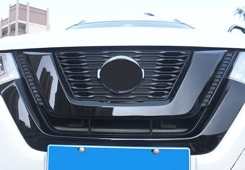 ABS Glossy black Front Grille Strip Cover Trim for Nissan Rogue 2017-2020