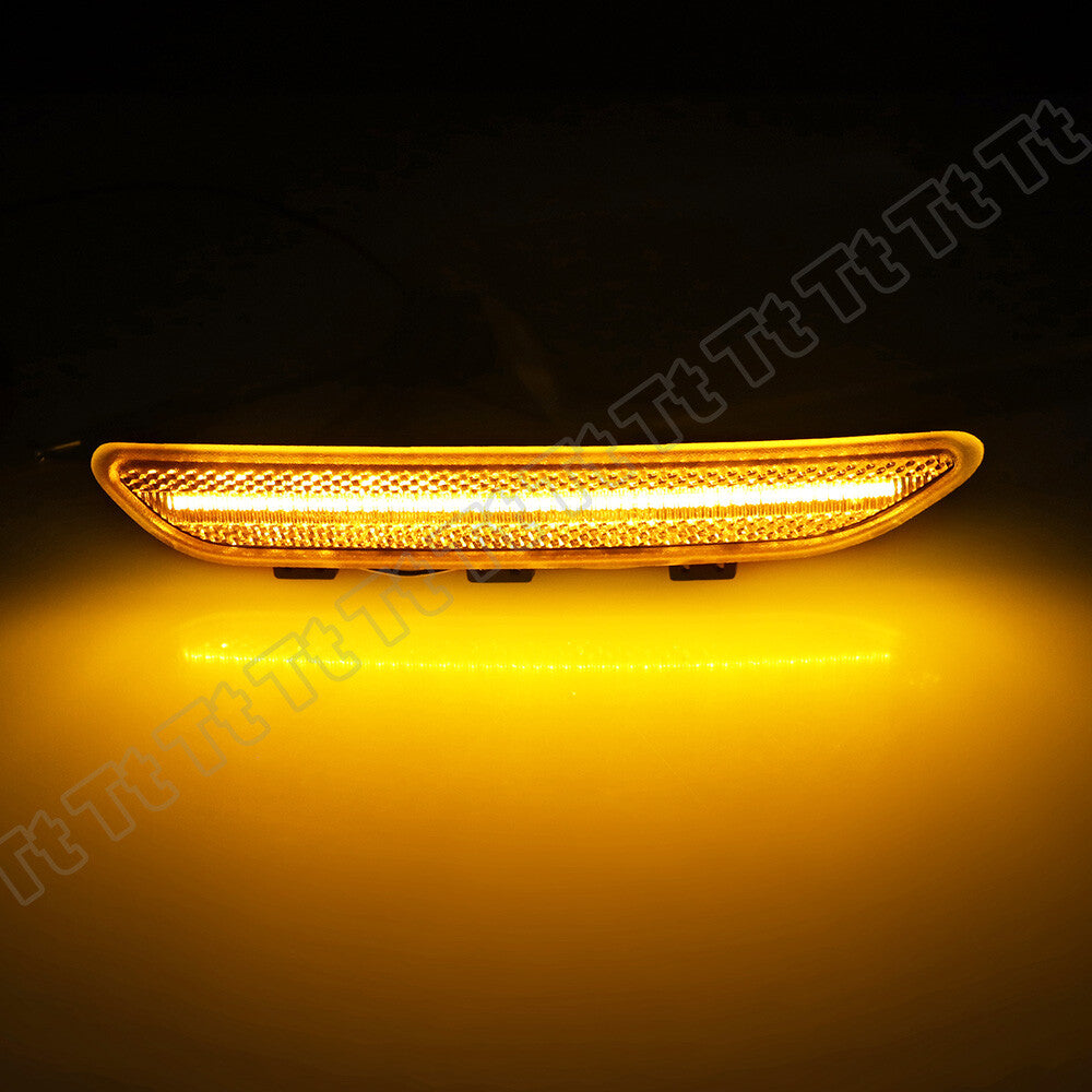 LED Front Bumper Side Marker Light Reflectors for 2004-06 for 3 E46 Coupe - v