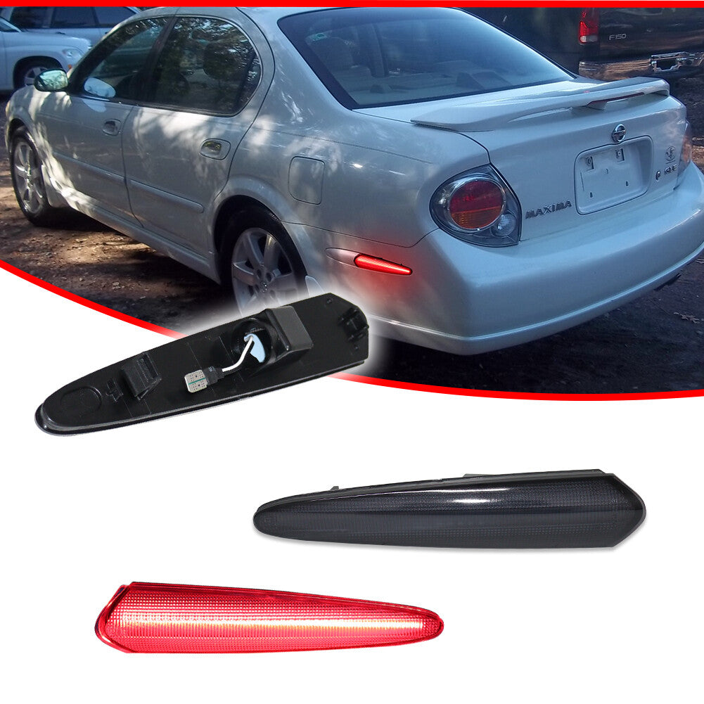 Smoked lens red LED rear marker light set suitable for 2000-2003 MXIMA- v
