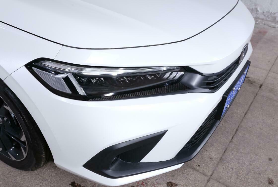 Carbon Fiber Front Headlight Lamp Cover Trim Fit for Honda for Civic 11th 2022 2023