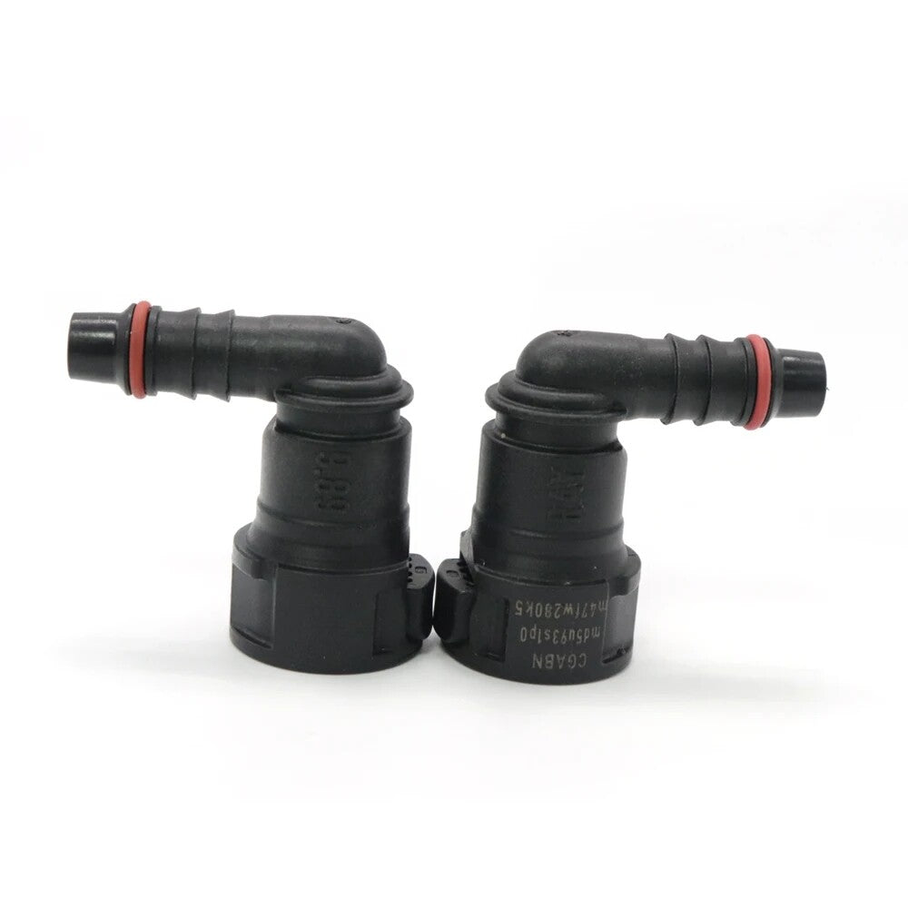 2-pack 9.89mm ID8 10x8 90¡ã Fuel Line Hose Quick Release Female Connector