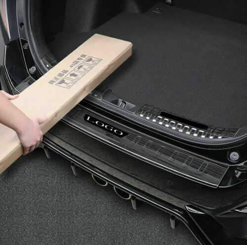 Black S.Steel Outer Rear Bumper Guard Sill Plate Cover for Honda for Civic 2016-2021