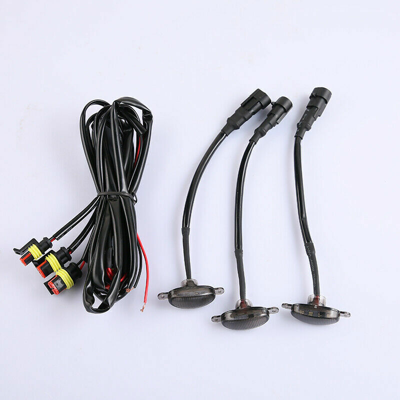 for Ford F-150 2021-2024 Smoke Style Front Grill LED Marker Light Kit