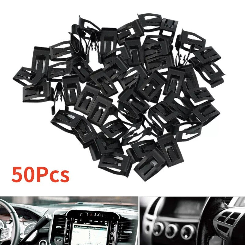 50PCS Car Dashboard Retainer Metal Front Console Fastener Dash Panel Trim Clip