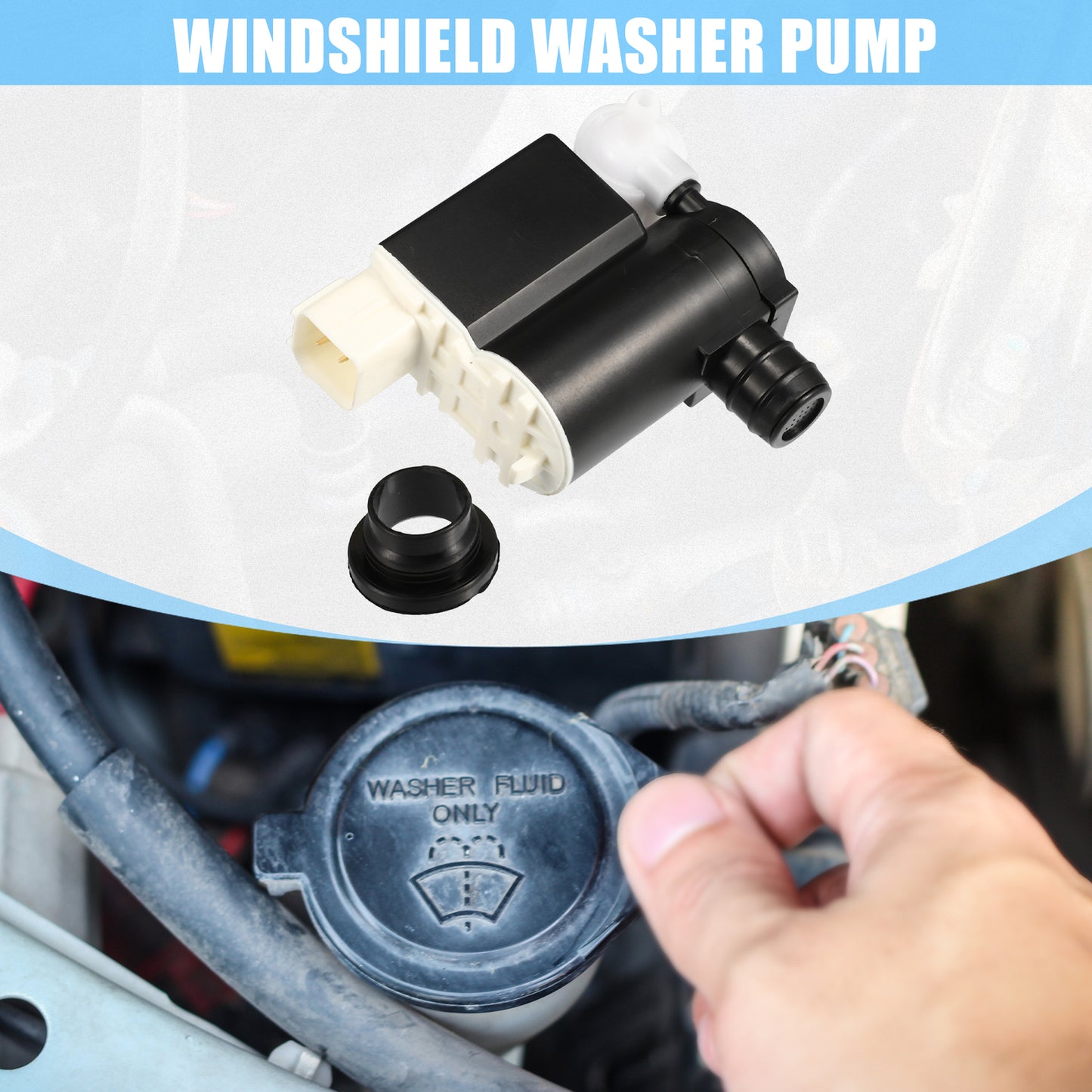 Windshield washing machine motor pump with cable ring suitable for Hyundai for Veloster 98510-2V100