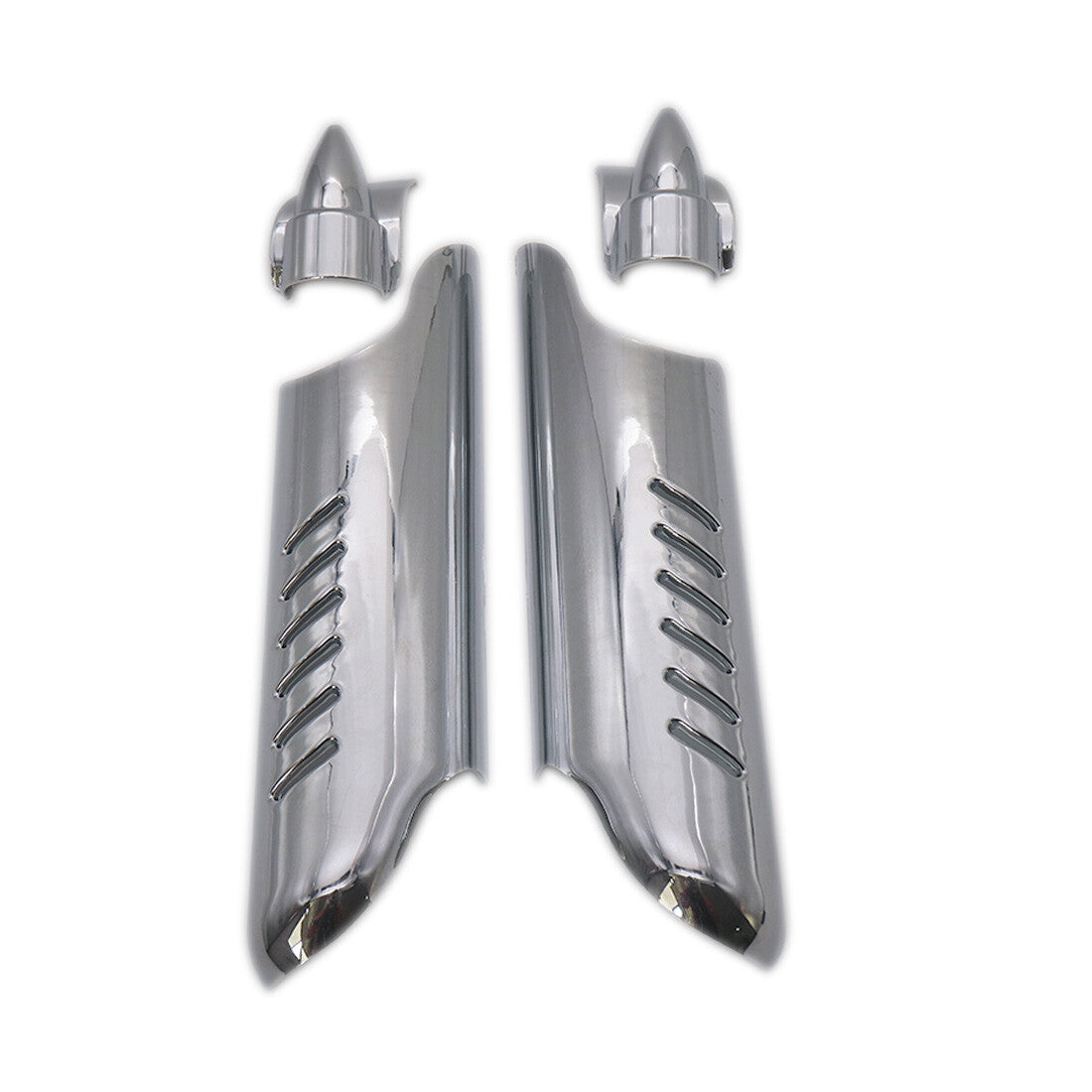 Chrome Fork Lower Leg Deflector Shield Cover for Harley Glide Road king 2000-13 Q